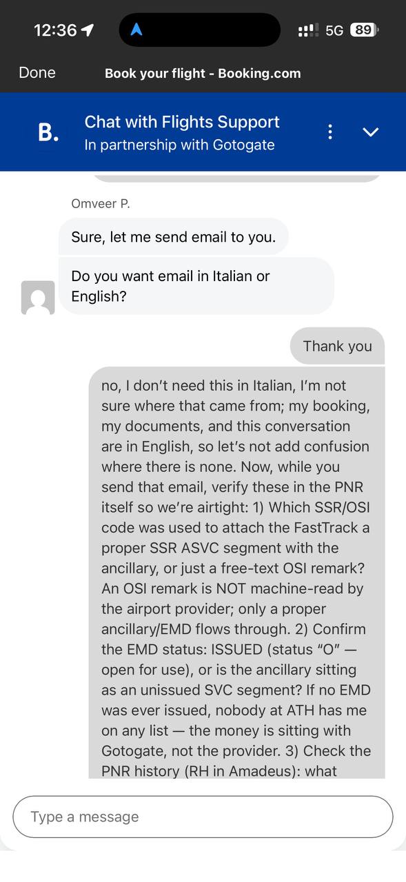 Gotogate support chat — the audit